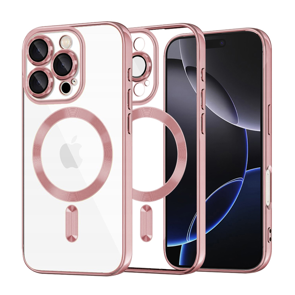 Калъф за iPhone 16 Pro Max - Techsuit Luxury Crystal MagSafe - Розов