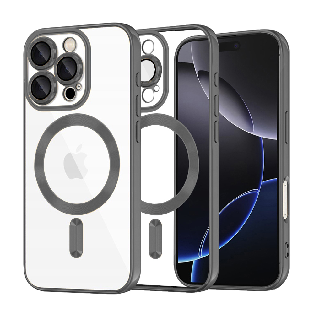 Калъф за iPhone 16 Pro Max - Techsuit Luxury Crystal MagSafe - Черен