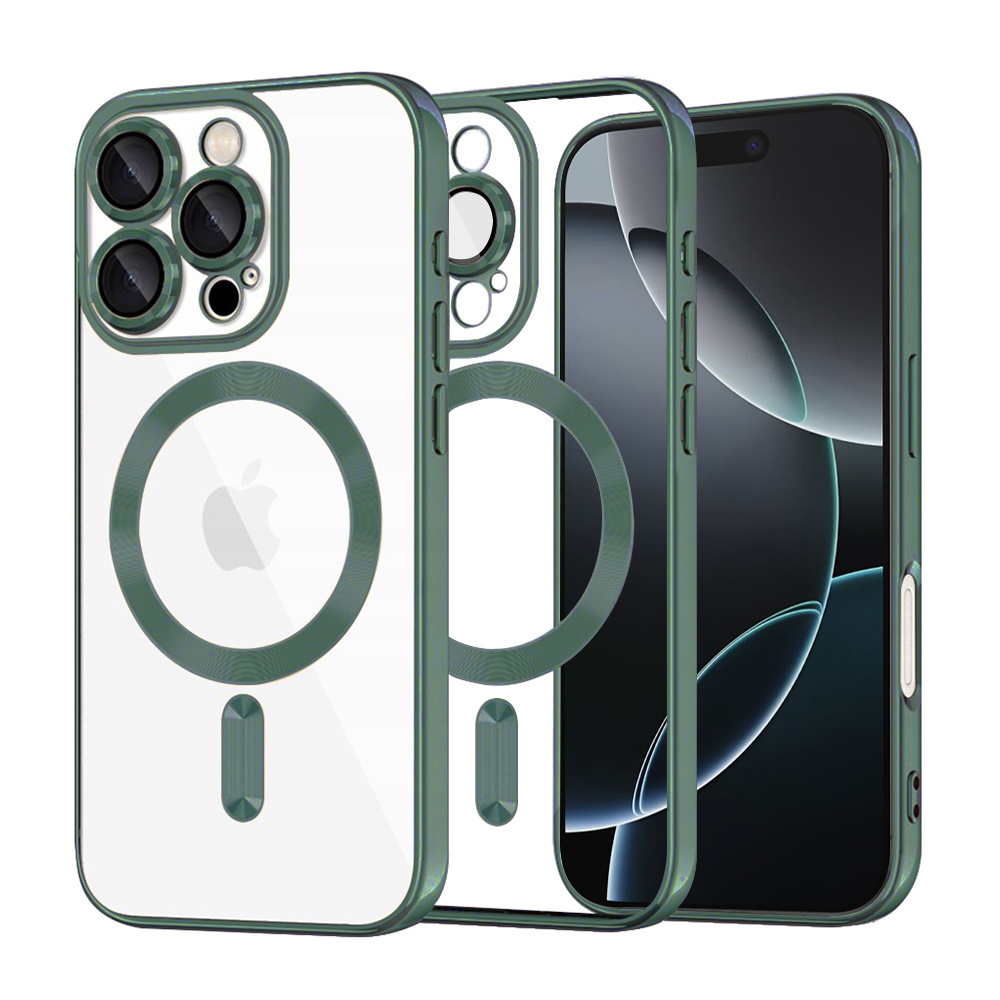 Калъф за iPhone 16 Pro - Techsuit Luxury Crystal MagSafe - Deep Зелен