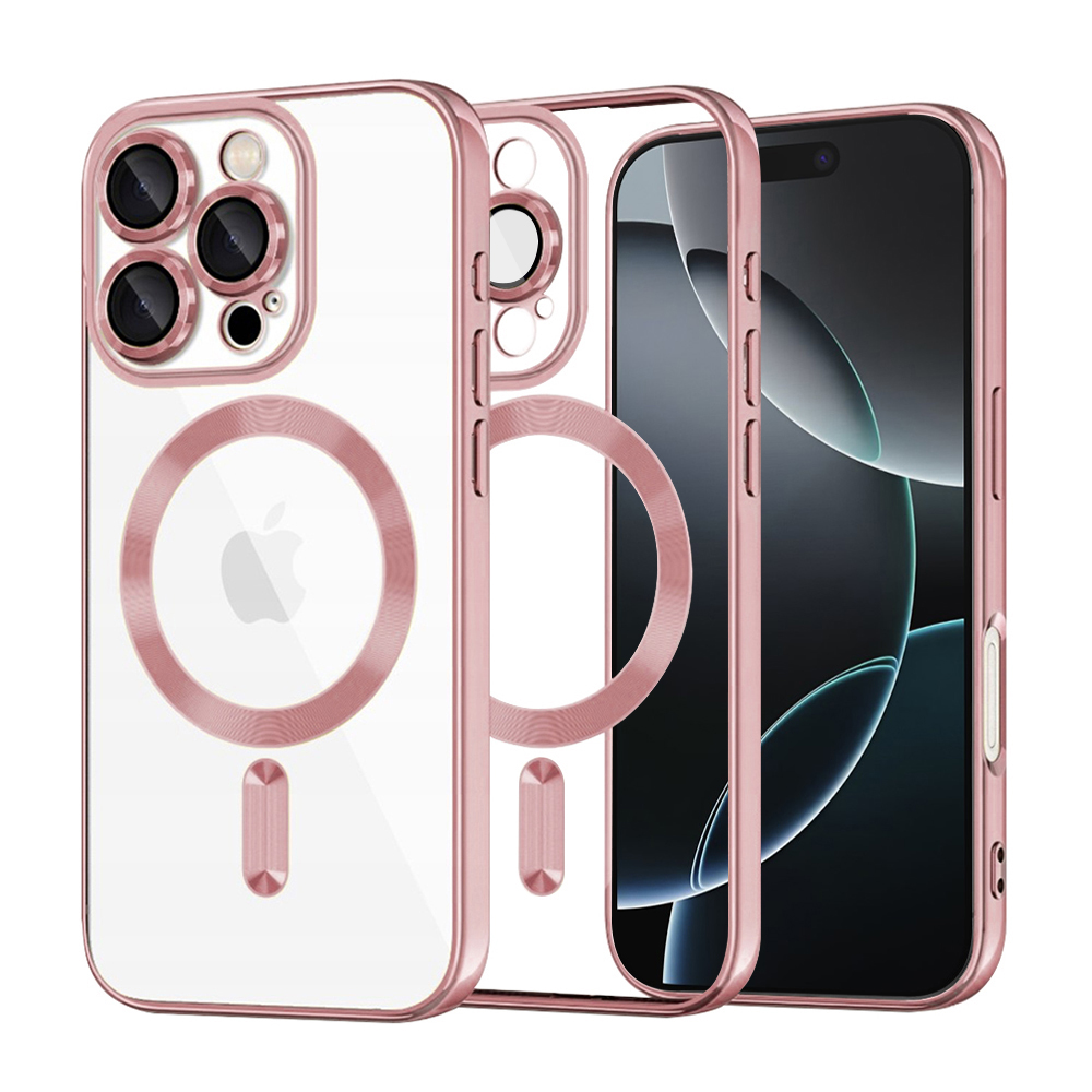 Калъф за iPhone 16 Pro - Techsuit Luxury Crystal MagSafe - Розов
