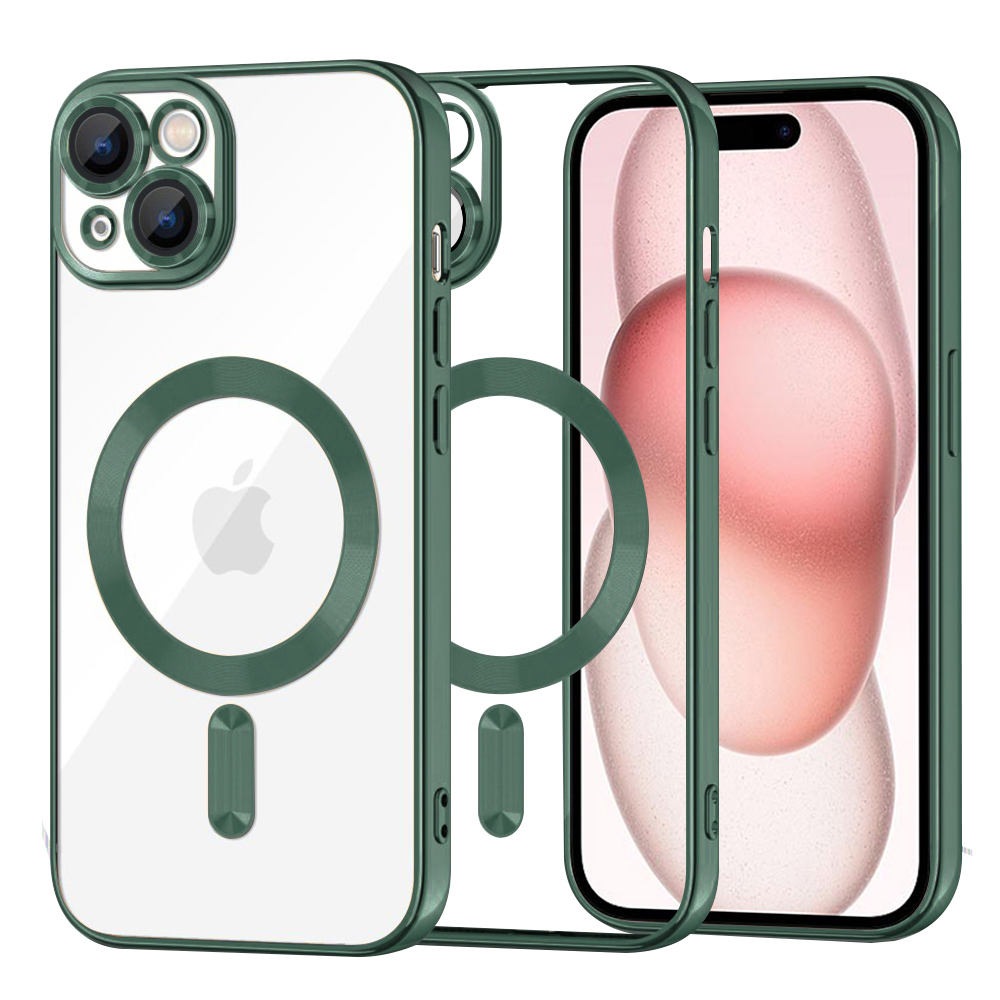 Калъф за iPhone 15 - Techsuit Luxury Crystal MagSafe - Deep Зелен