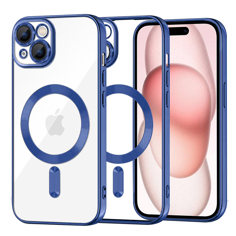 Калъф за iPhone 15 - Techsuit Luxury Crystal MagSafe - Deep Син