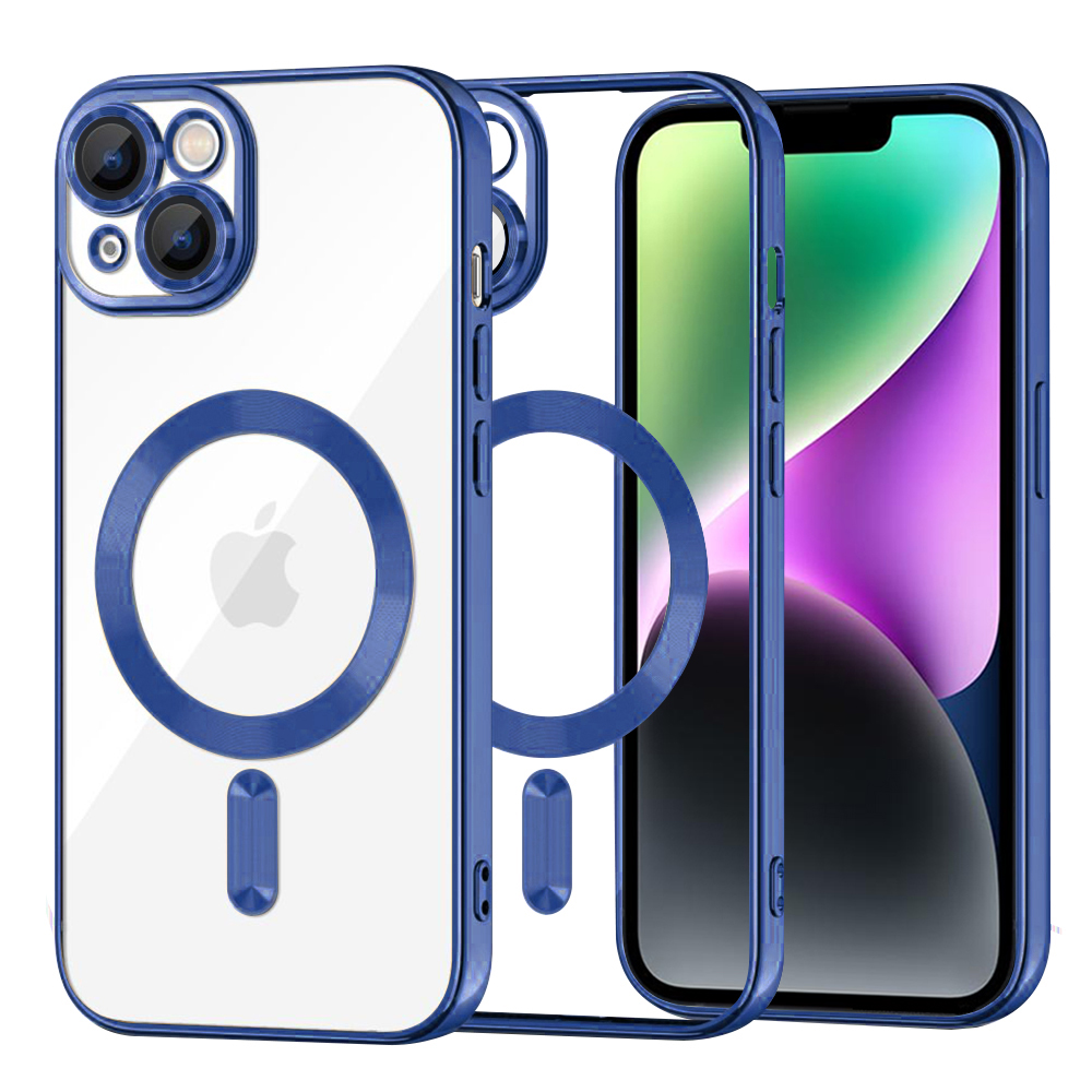Калъф за iPhone 14 - Techsuit Luxury Crystal MagSafe - Deep Син
