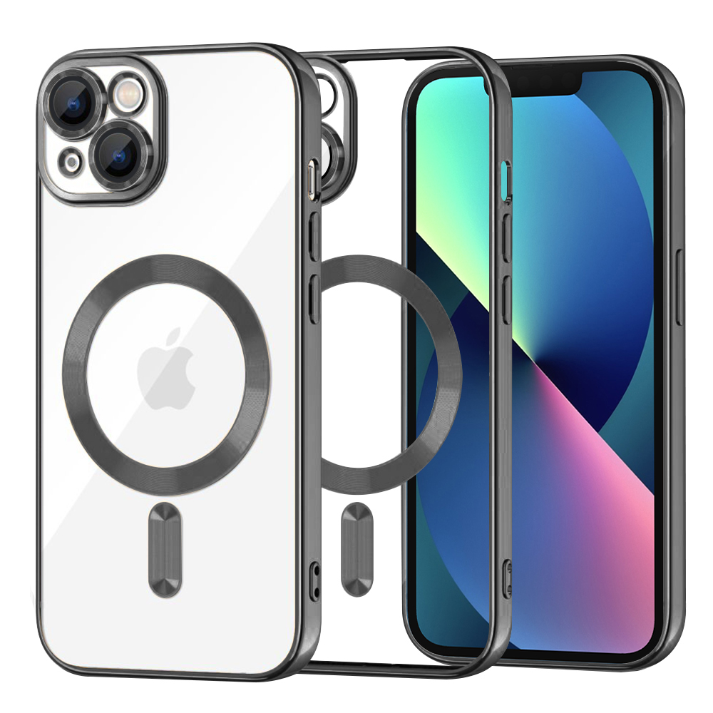Калъф за iPhone 13 - Techsuit Luxury Crystal MagSafe - Черен