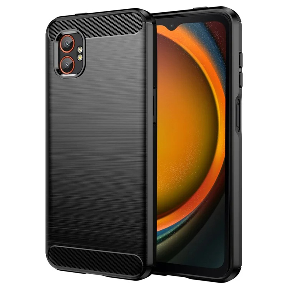Калъф за Samsung Galaxy Galaxy Xcover7 Pro - Techsuit Carbon Silicone - Черен