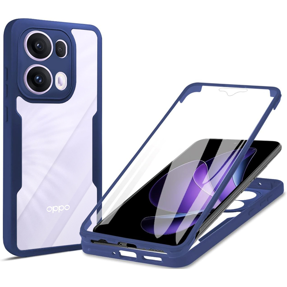 Калъф за Oppo Reno13 Pro + капак - Techsuit ColorVerse 360 Series - Син