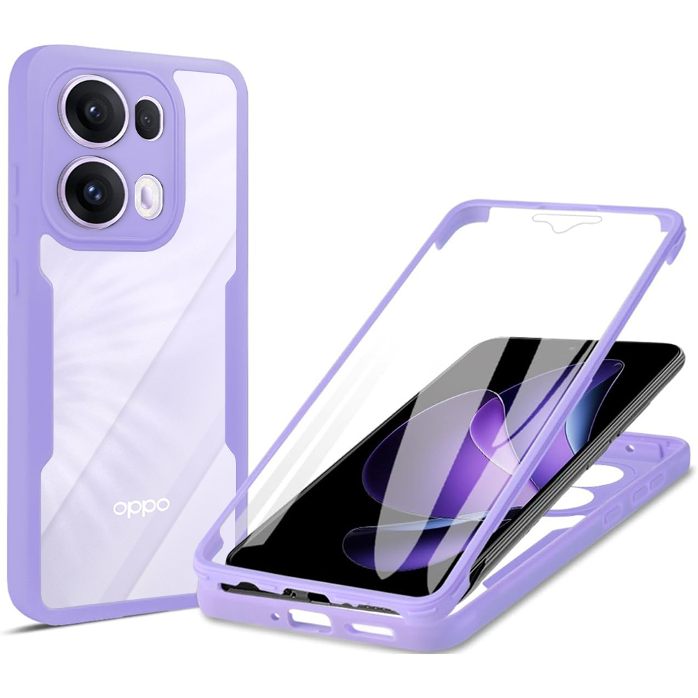 Калъф за Oppo Reno13 Pro + капак - Techsuit ColorVerse 360 Series - Лилав