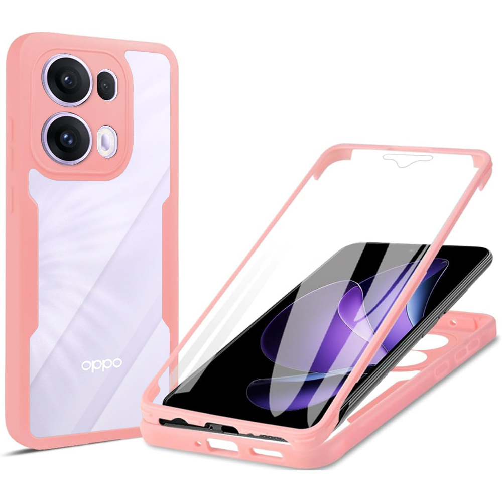 Калъф за Oppo Reno13 Pro + капак - Techsuit ColorVerse 360 Series - Розов