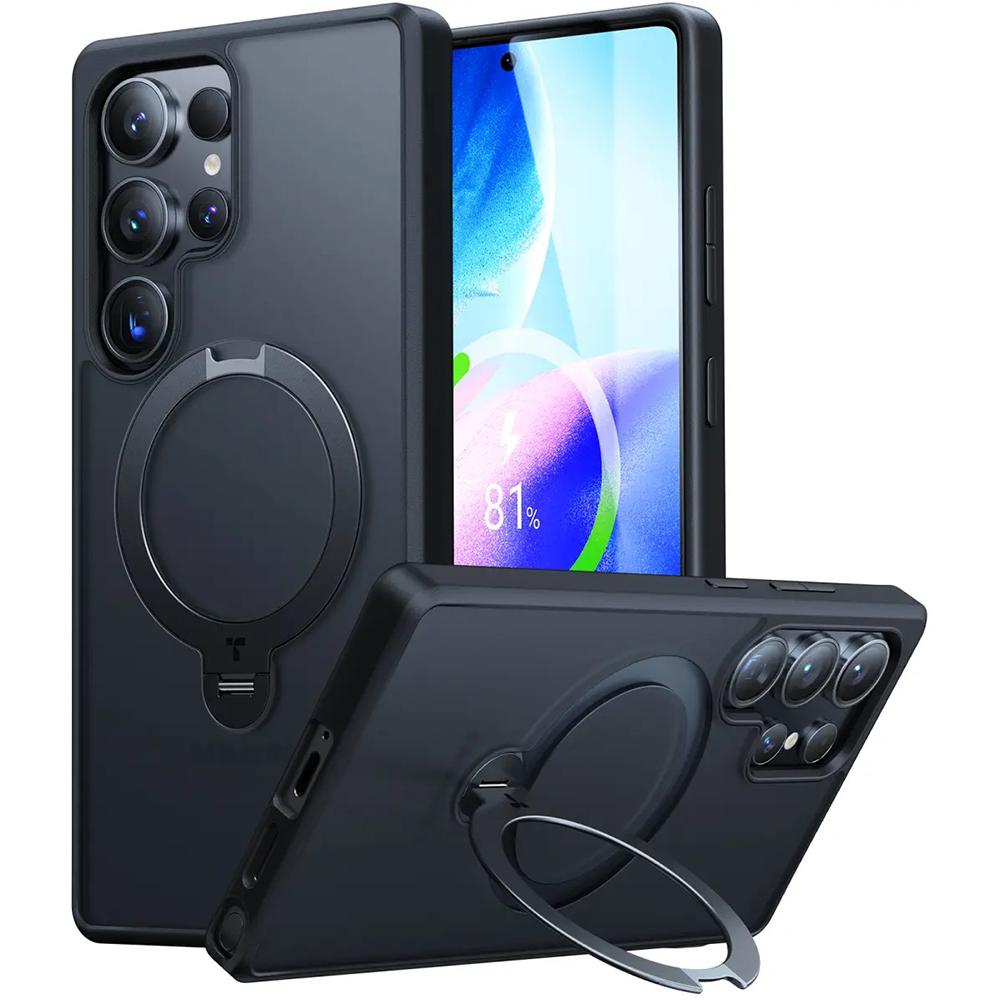 Калъф за Samsung Galaxy S25 Ultra - Torras Ostand Spin MagSafe Series - Черен