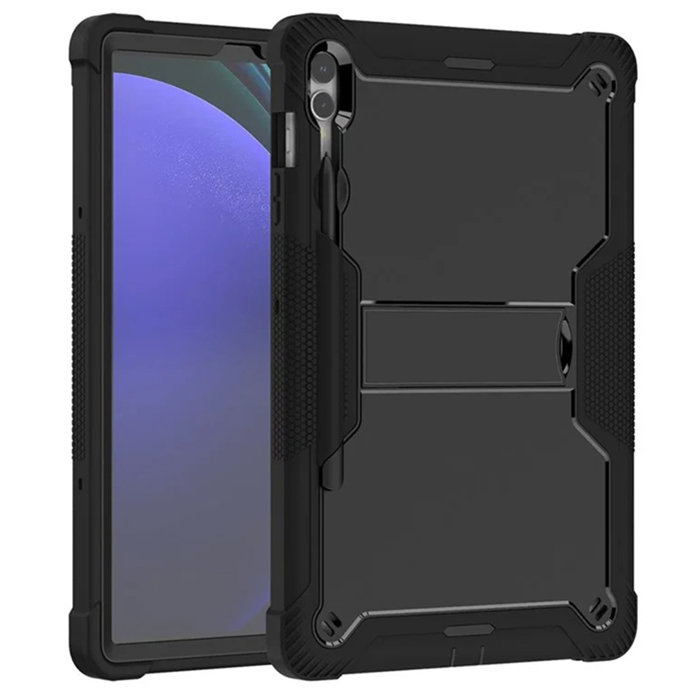Калъф за Samsung Galaxy Tab S9 Plus / S10 Plus + капак - Techsuit Rugged TabShell - Черен