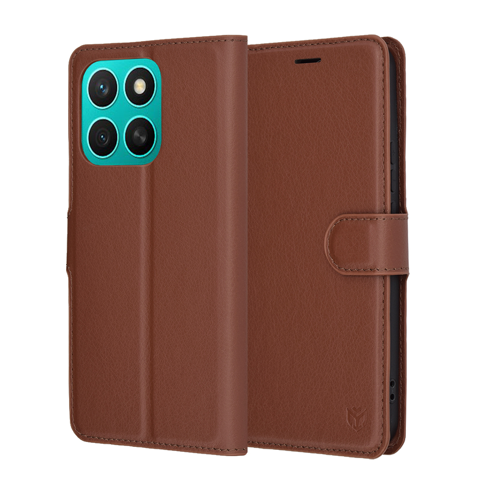 Калъф за Honor X8c - Techsuit Leather Folio - Кафяв