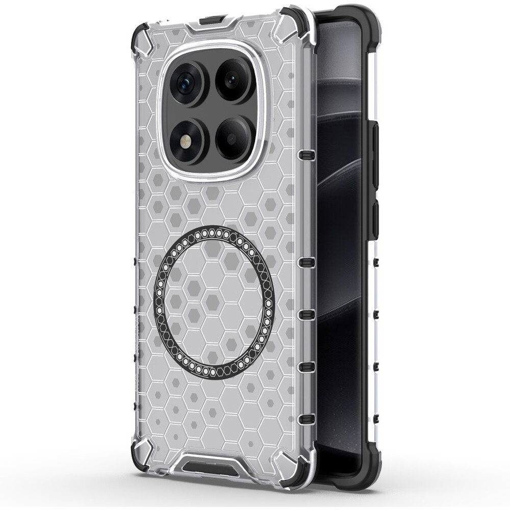 Прозрачен калъф за Xiaomi Redmi Note 14 Pro 4G - Techsuit HoneyComb Shield MagSafe MagSafe - Бял