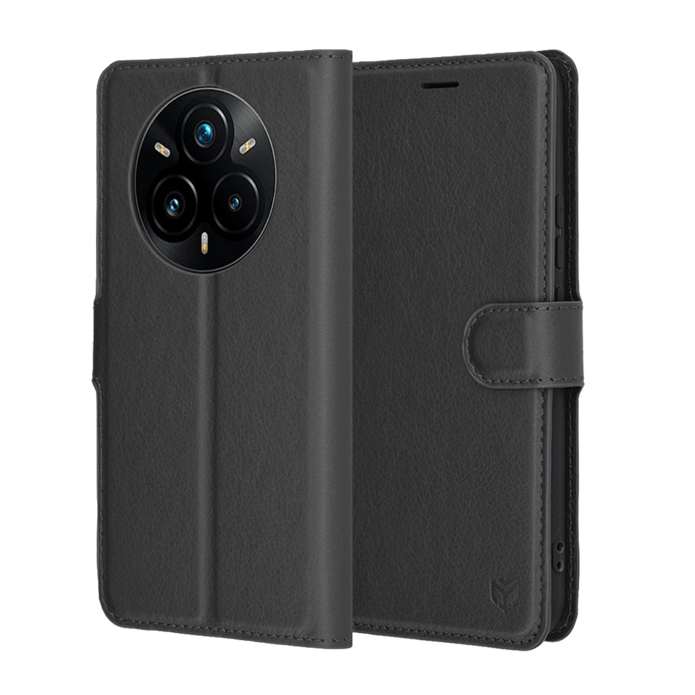 Калъф за Realme 14 Pro+ - Techsuit Leather Folio - Черен
