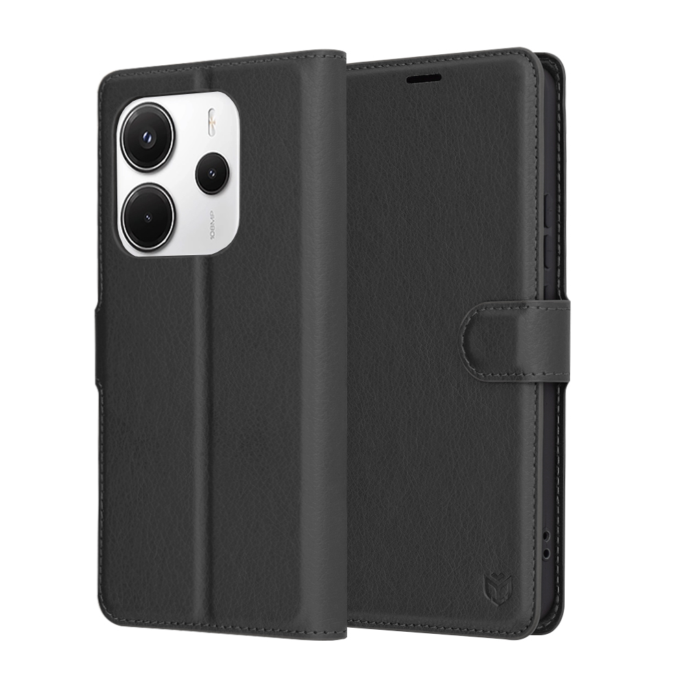 Калъф за Xiaomi Redmi Note 14 5G - Techsuit Leather Folio - Черен