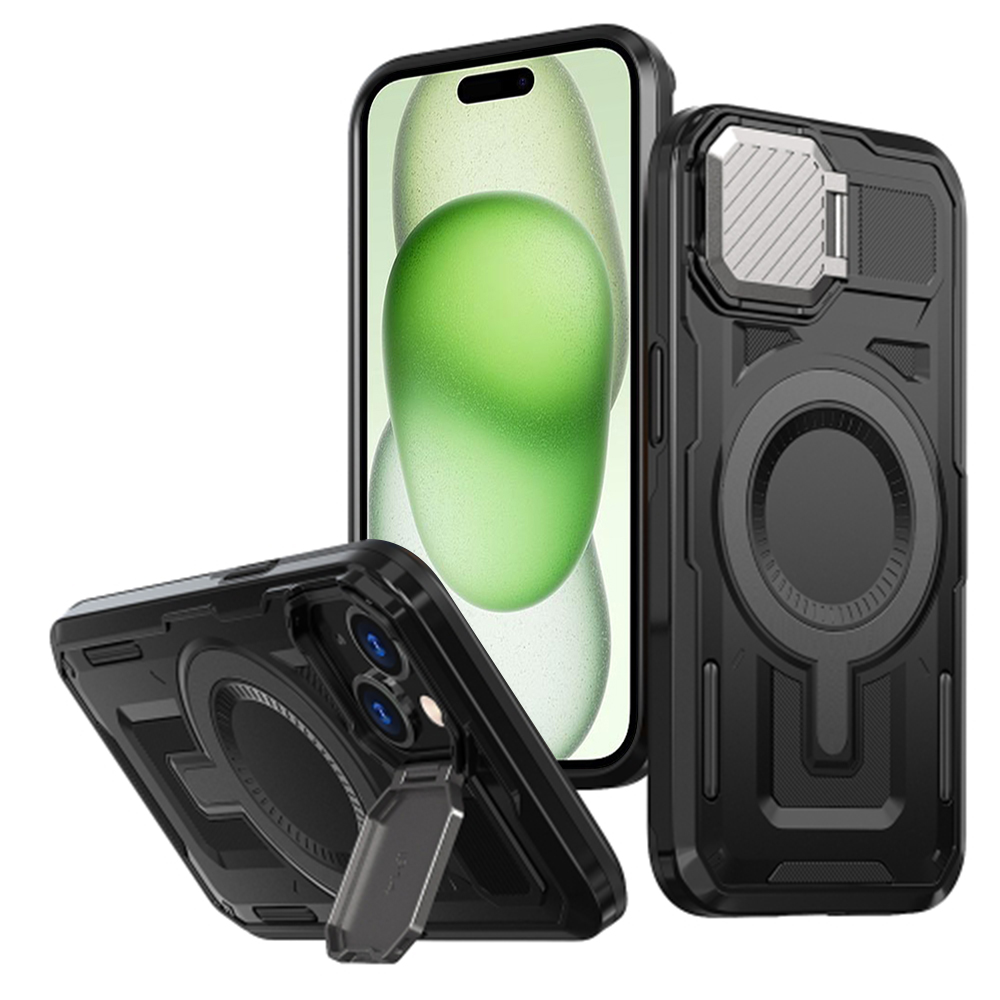 Калъф за iPhone 15 Plus - Techsuit CamVault CamVault MagSafe - Черен
