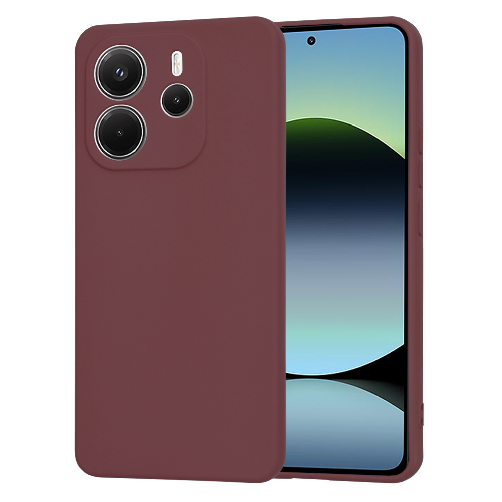 Калъф за Xiaomi Redmi Note 14 4G (стандартен) - Techsuit SoftFlex - Plum Червен