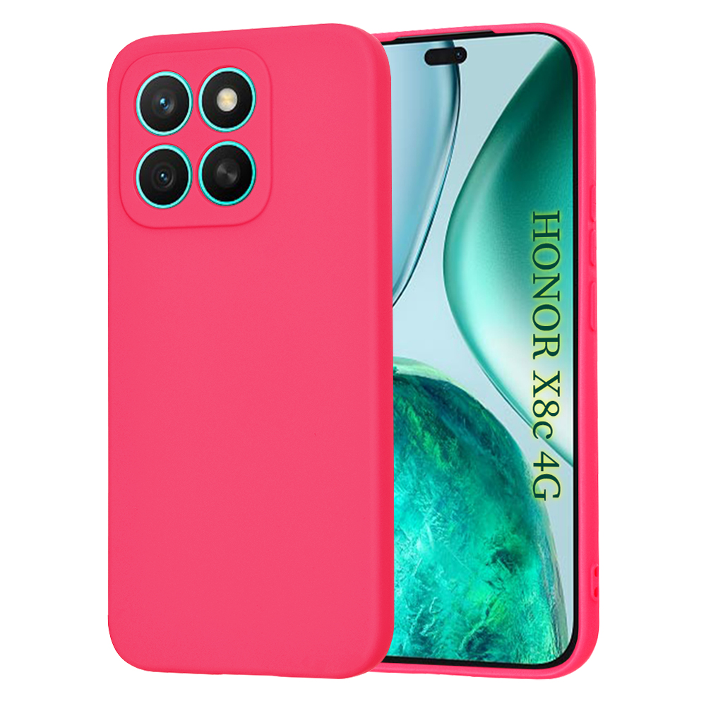 Калъф за Honor X8c - Techsuit SoftFlex - Hot Розов
