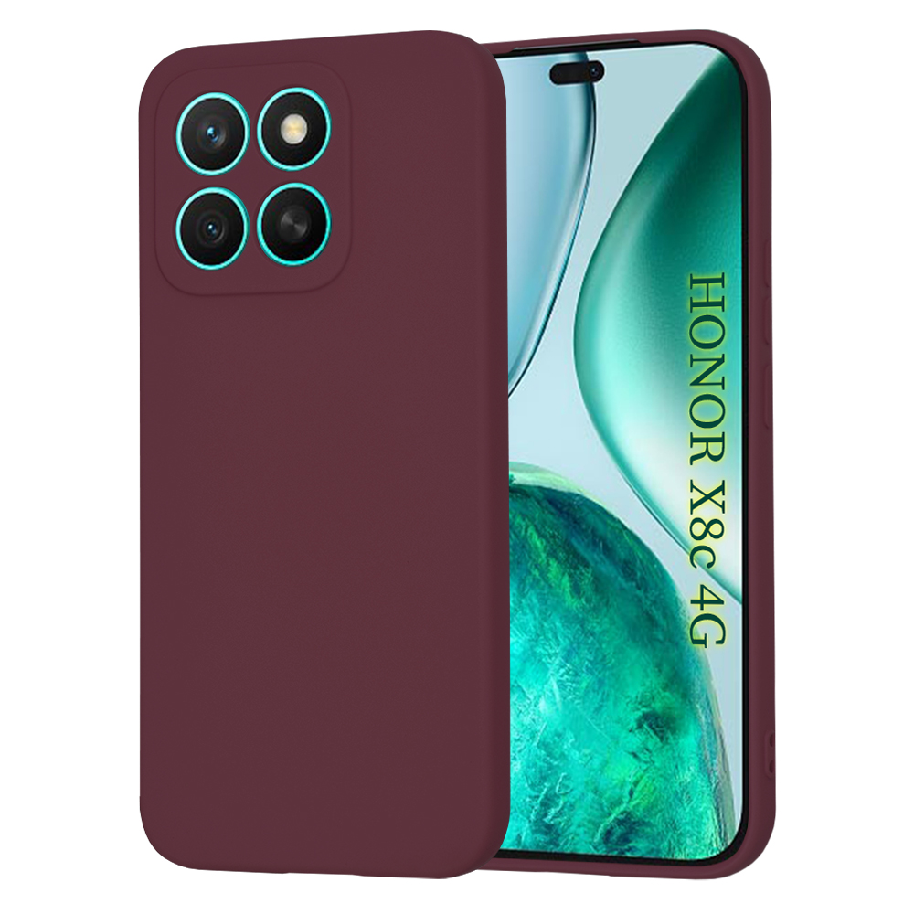 Калъф за Honor X8c - Techsuit SoftFlex - Plum Червен