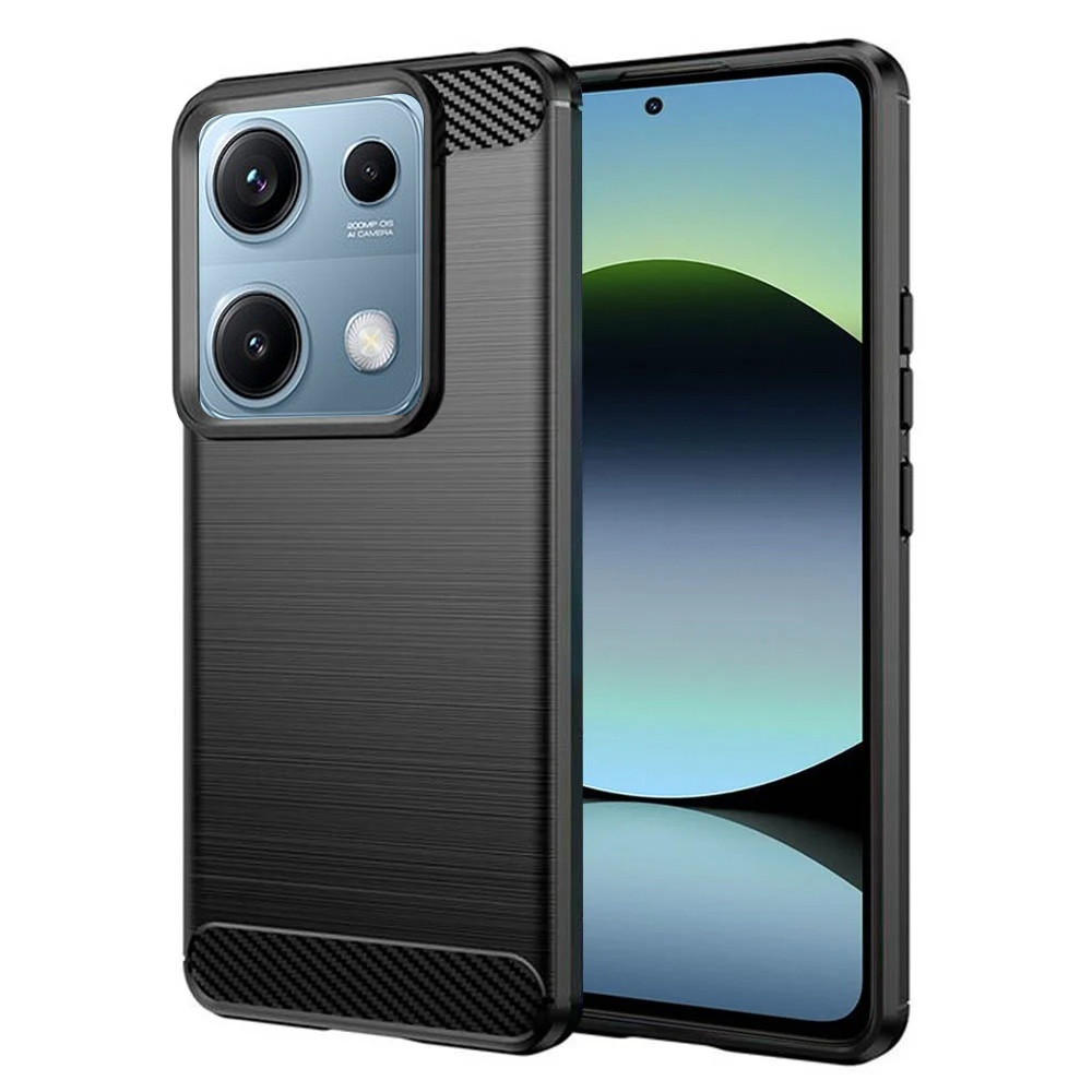 Калъф за Xiaomi Redmi Note 14S - Techsuit Carbon Silicone - Черен
