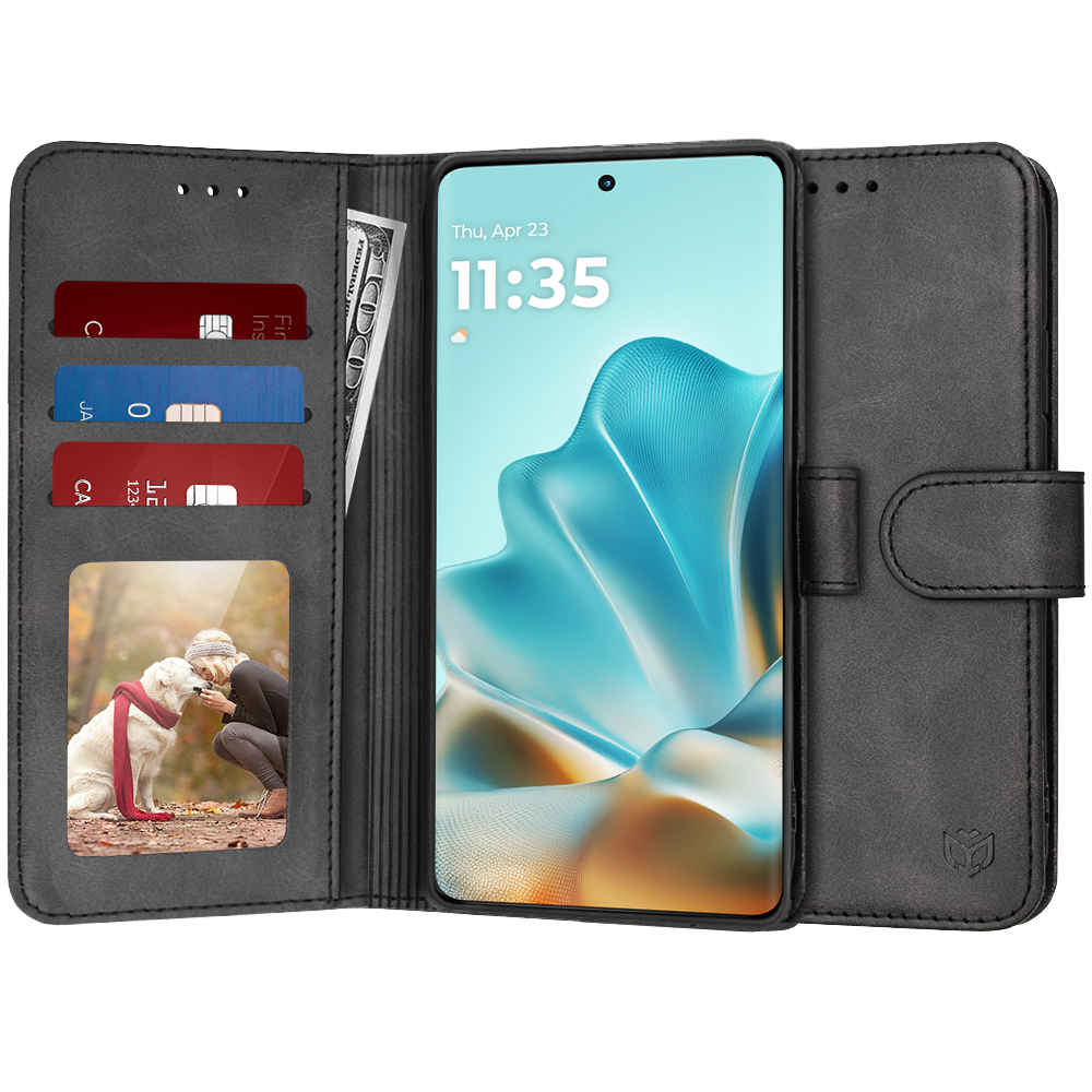 Калъф за Motorola Edge 60 / Edge 60 Fusion - Techsuit Diary Book - Черен