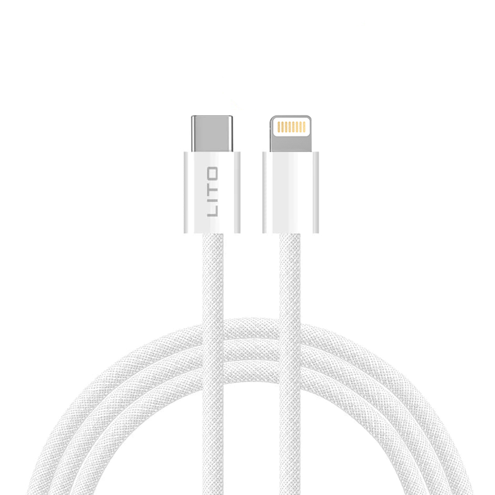 Кабел за данни Type-C към Lightning 27W, 2m - Lito (LD04CL) - Бял