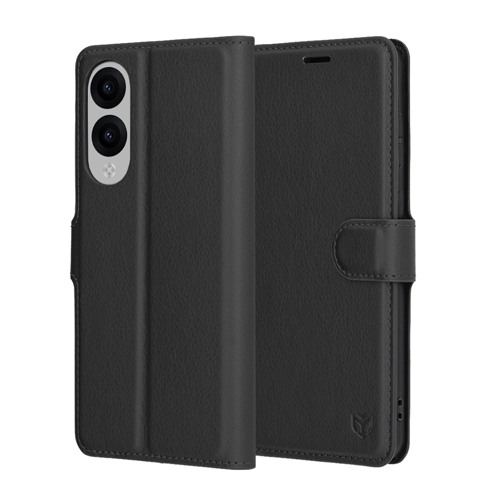 Калъф за Samsung Galaxy S25 Edge - Techsuit Leather Folio - Черен