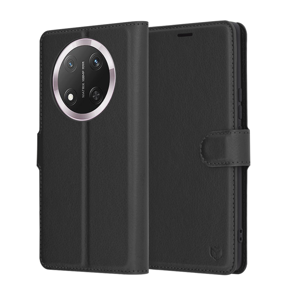 Калъф за Honor Magic7 Lite / X9c - Techsuit Leather Folio - Черен