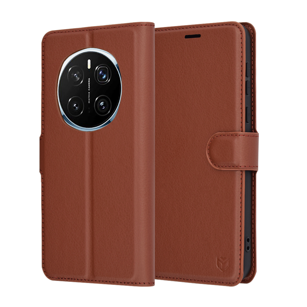 Калъф за Honor Magic7 Pro - Techsuit Leather Folio - Кафяв
