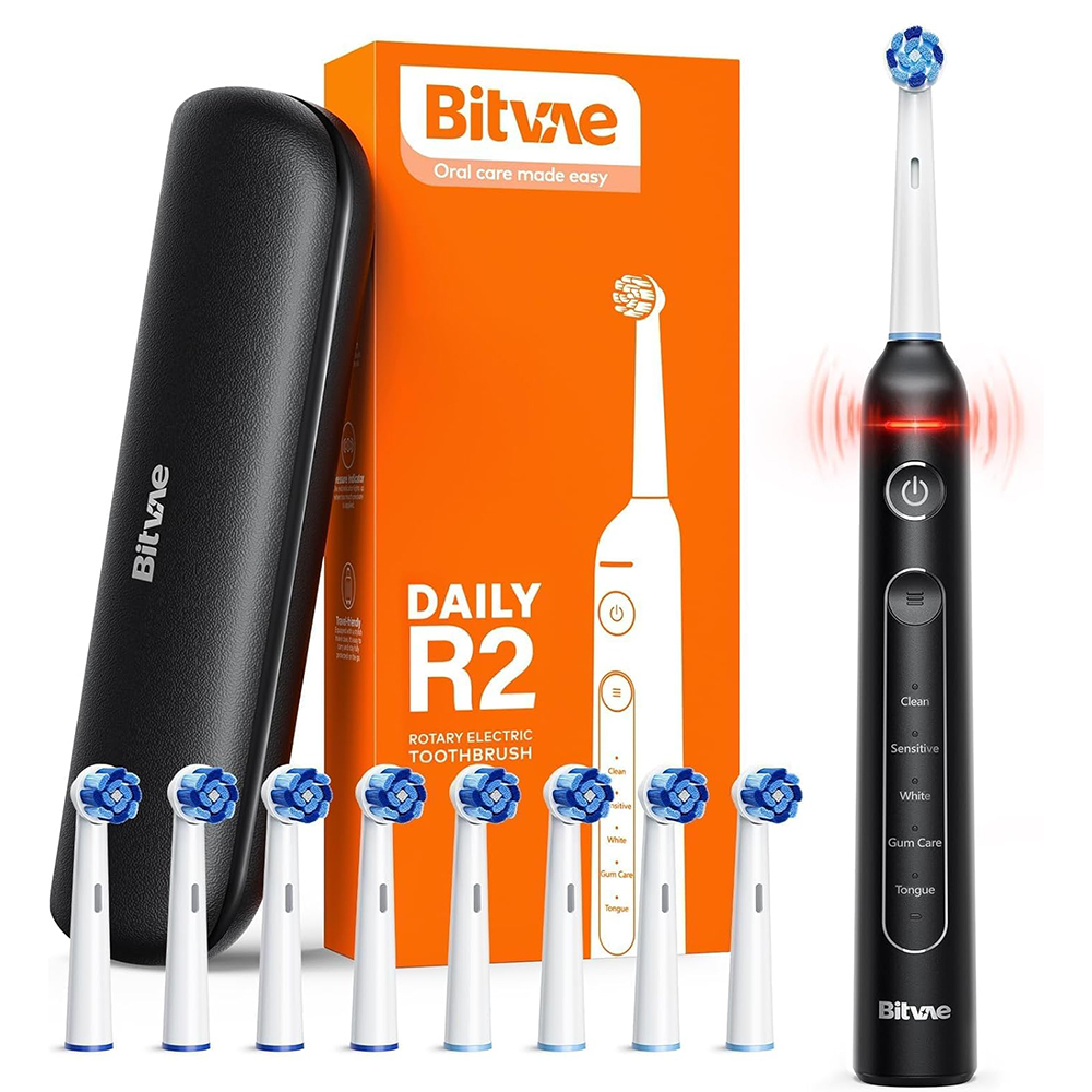 Четка за зъби, резервни глави, 5 режима - Bitvae (BVR2) - черна