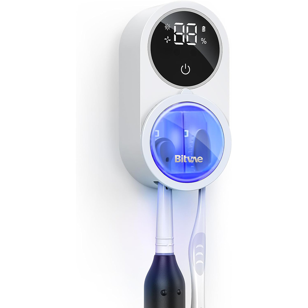 Стерилизатор за четки за зъби, LED, UV-C - Bitvae (BVX122) - Бял