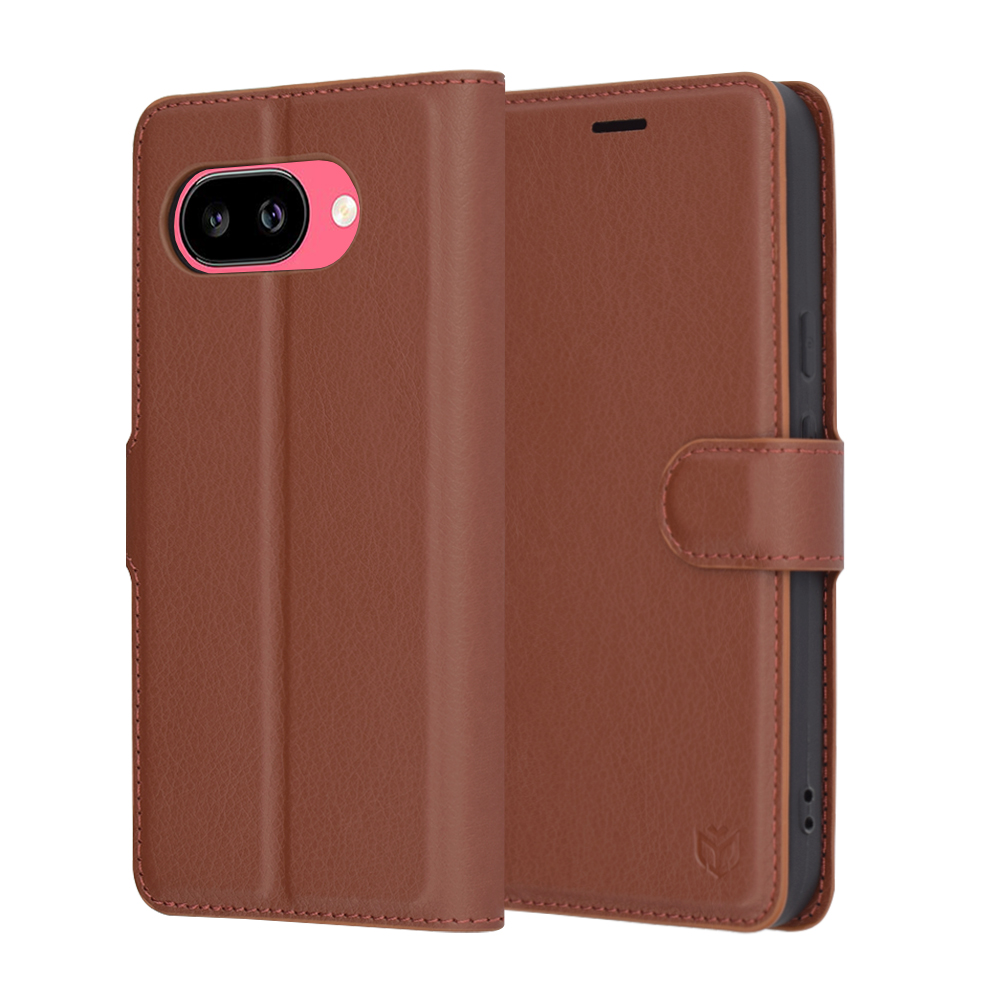 Калъф за Google Pixel 9a - Techsuit Leather Folio - Кафяв