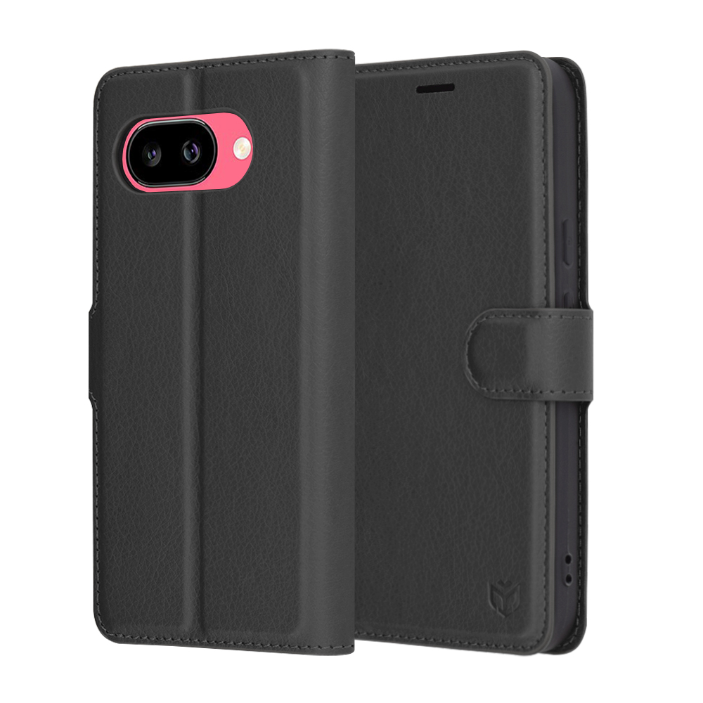 Калъф за Google Pixel 9a - Techsuit Leather Folio - Черен