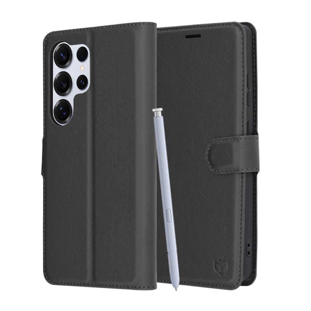 Калъф за Samsung Galaxy S25 Ultra - Techsuit Leather Folio - Черен