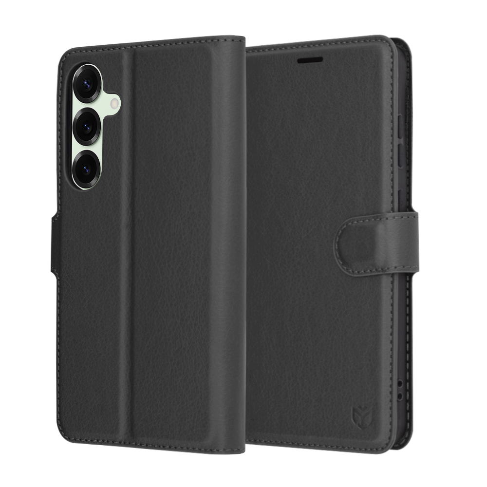 Калъф за Samsung Galaxy S25 Plus - Techsuit Leather Folio - Черен