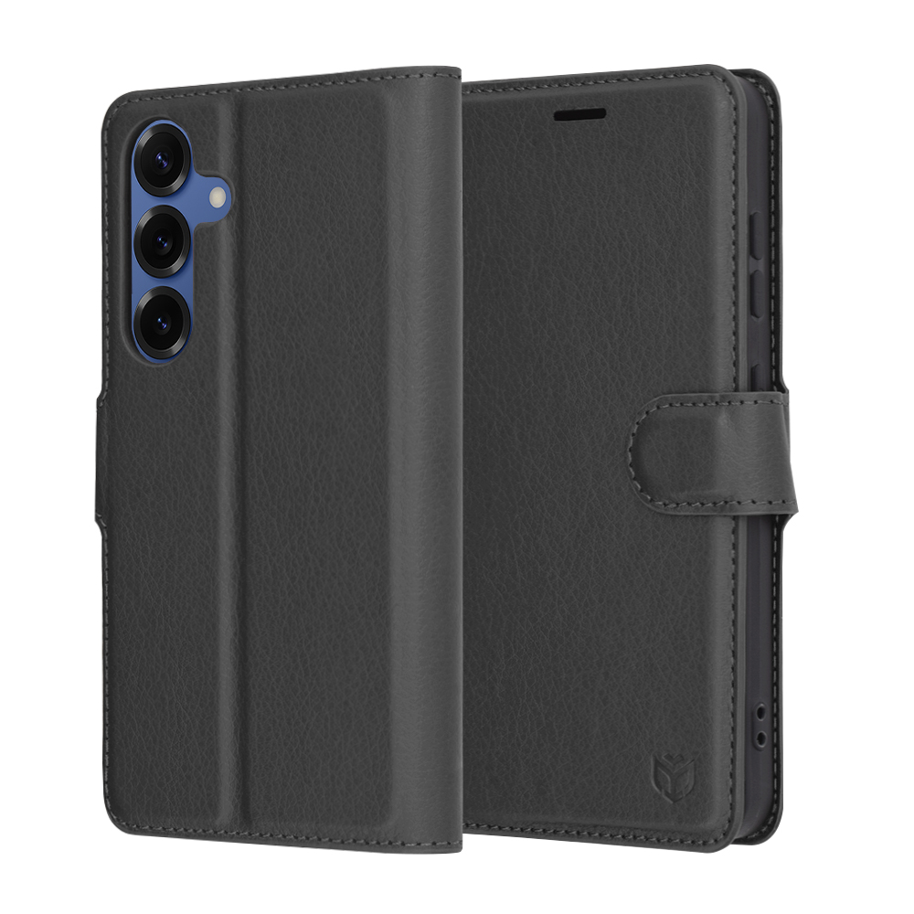 Калъф за Samsung Galaxy S25 - Techsuit Leather Folio - Черен