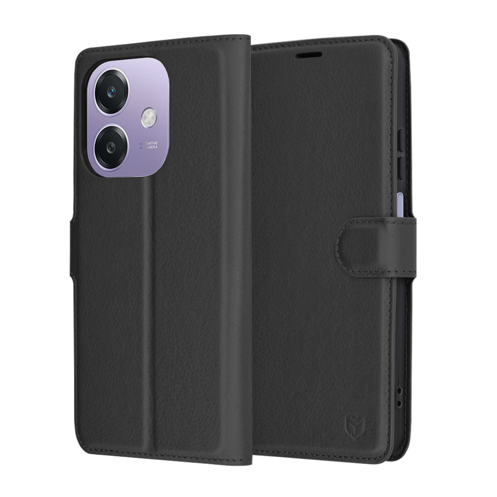 Калъф за Oppo A40 4G / A60 5G - Techsuit Leather Folio - Черен
