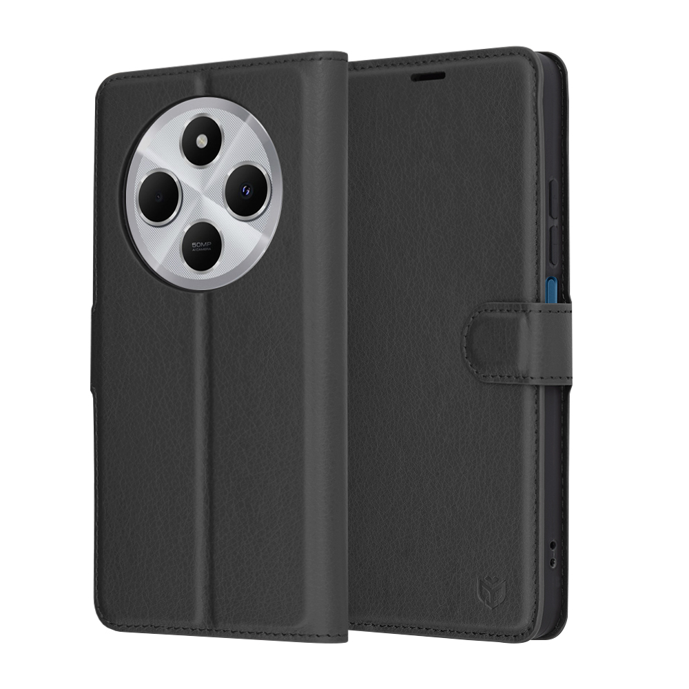 Чантичка за Xiaomi Redmi 14C / Poco C75 - Techsuit Leather Folio - Черна
