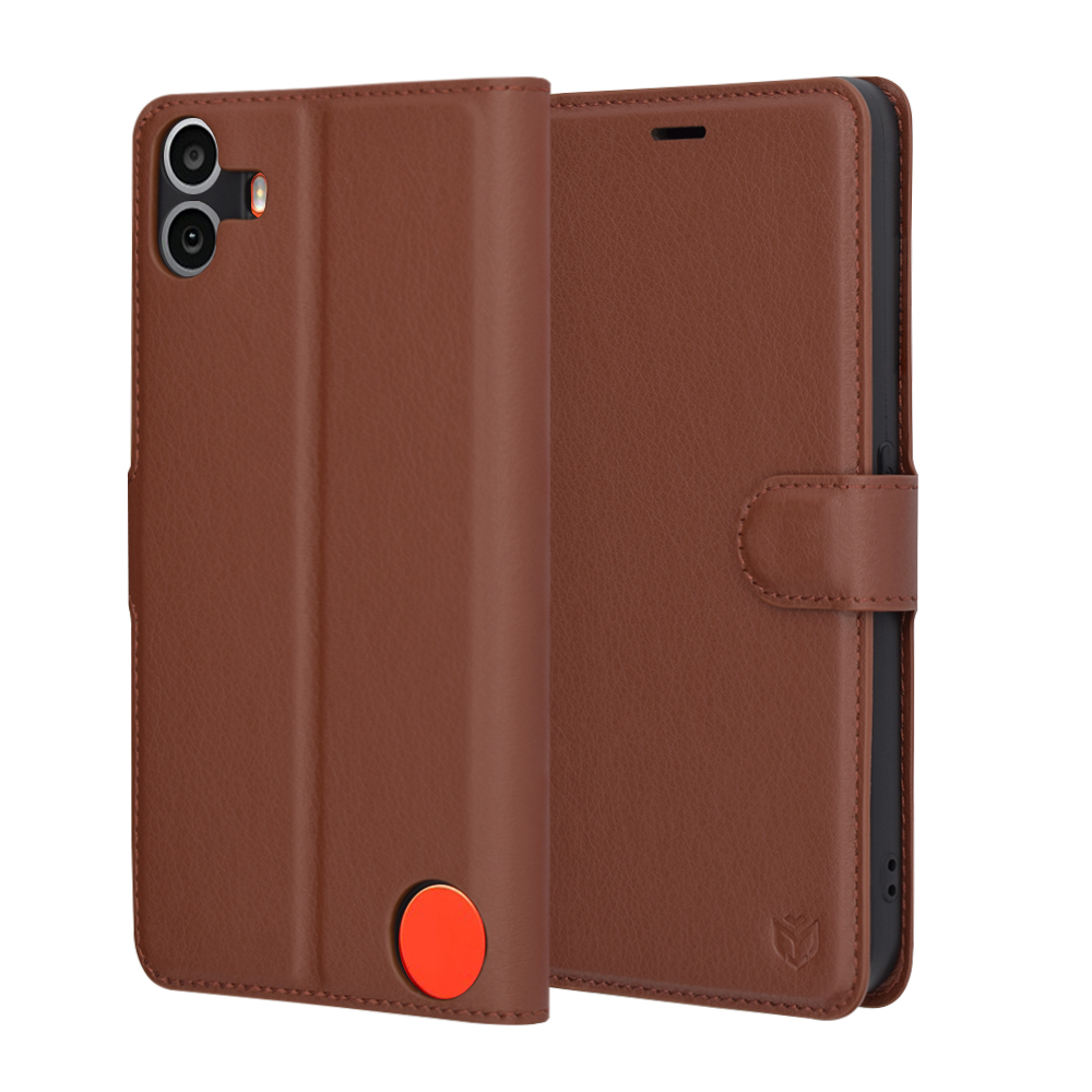 Калъф за нищо CMF Phone 1 - Techsuit Leather Folio - Кафяв