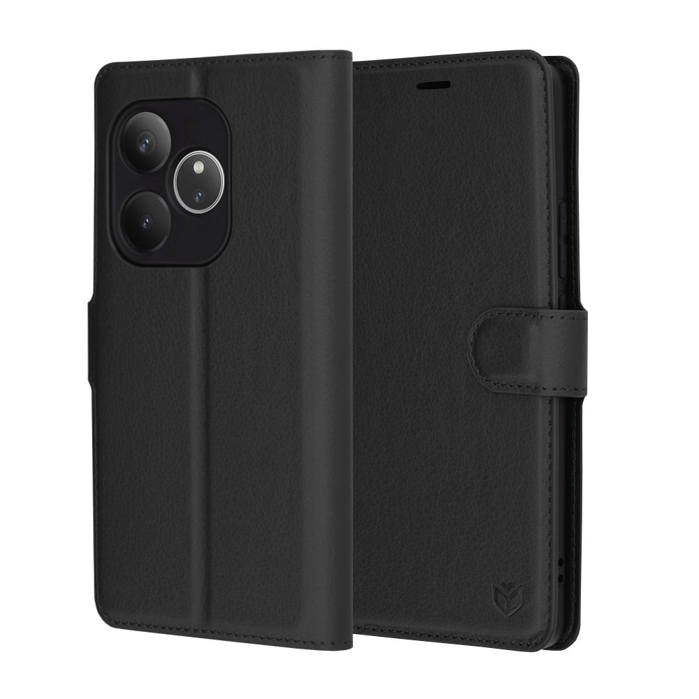 Калъф за Realme GT 6 / GT 6T - Techsuit Leather Folio - Черен