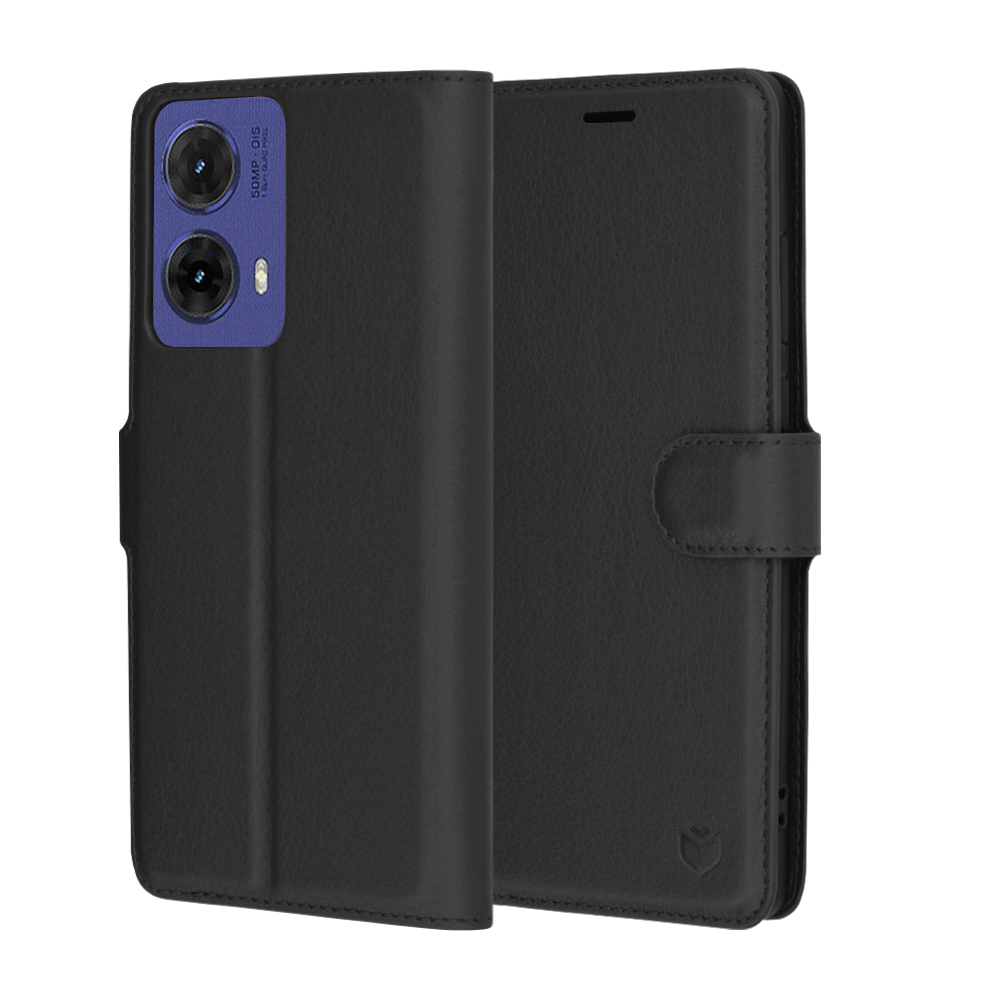 Калъф за Motorola Moto G85 - Techsuit Leather Folio - Черен