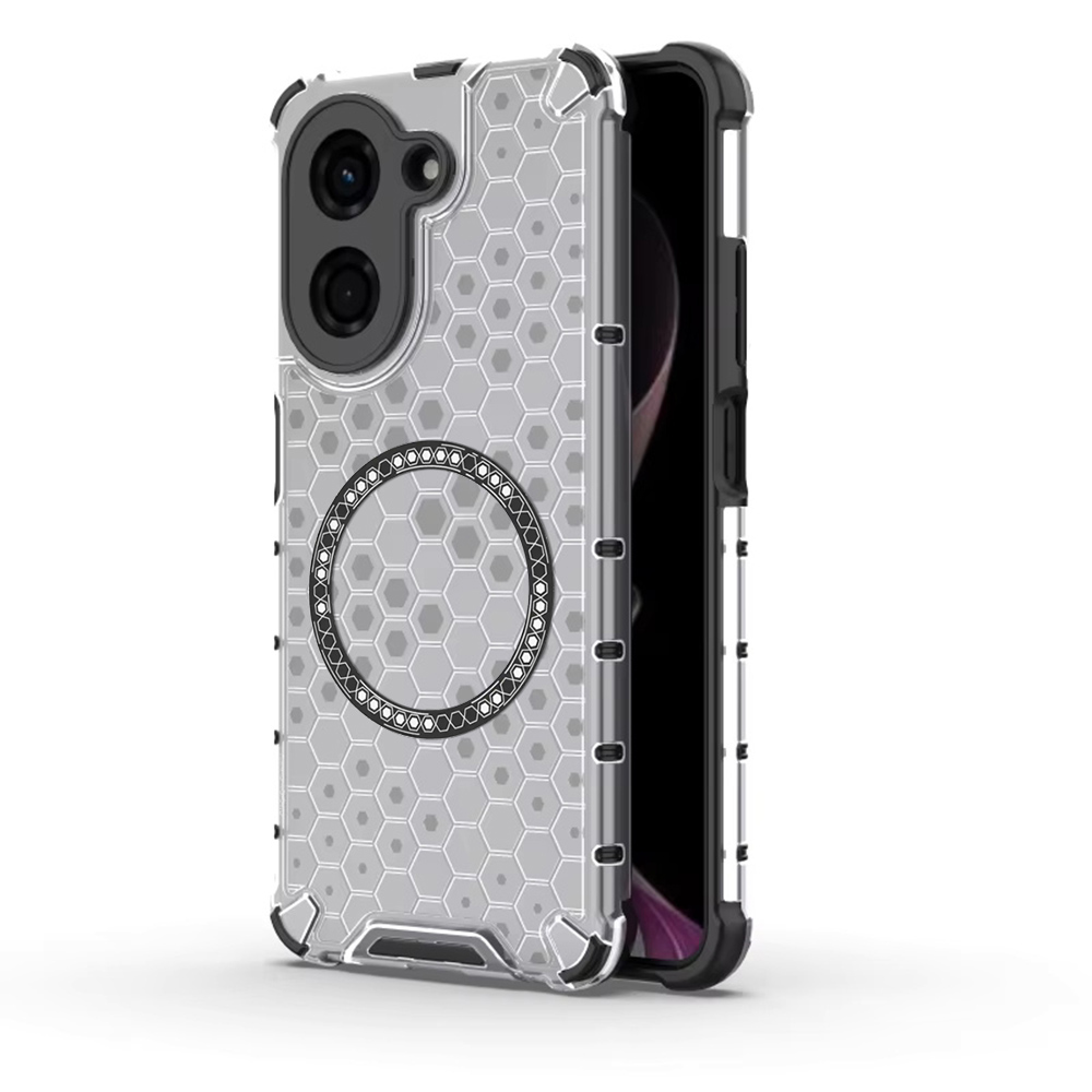 Прозрачен калъф за Xiaomi Redmi A5 4G (Регионален) - Techsuit HoneyComb Shield MagSafe MagSafe - Бял
