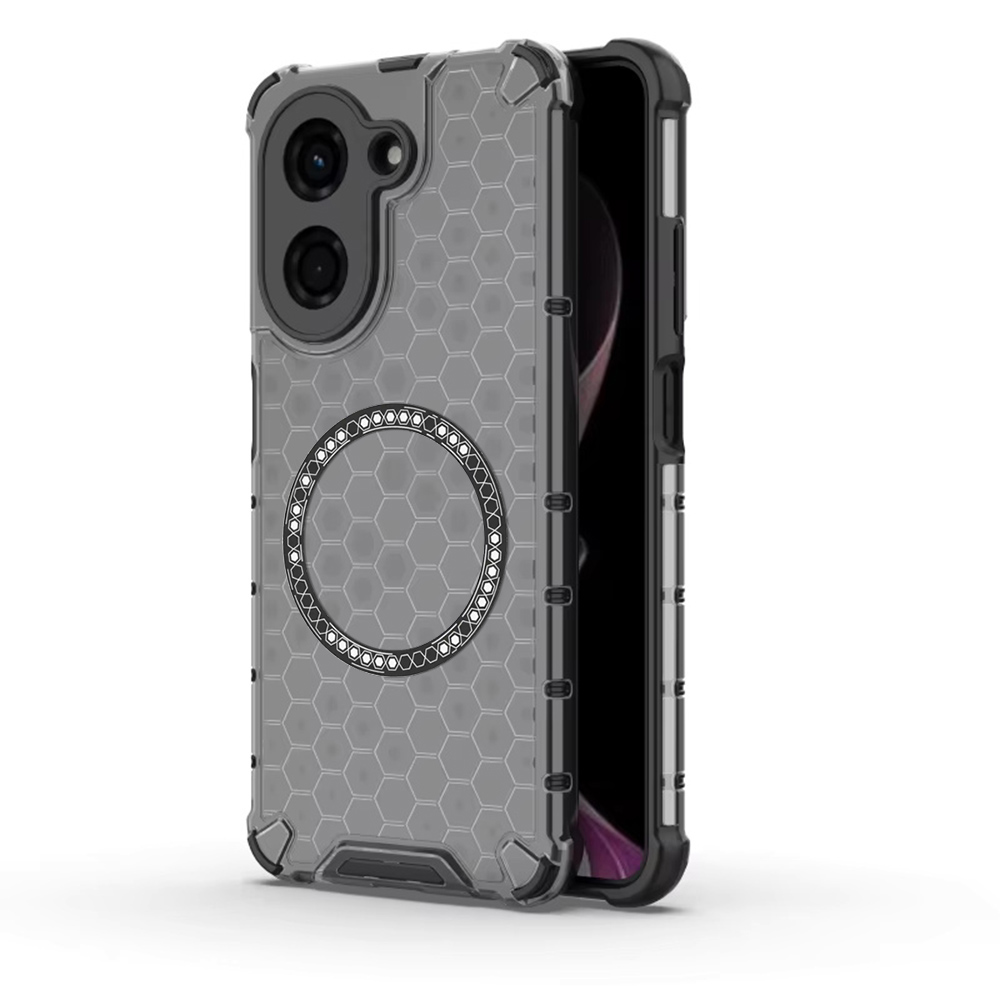 Прозрачен калъф за Xiaomi Redmi A5 4G (Регионален) - Techsuit HoneyComb Shield MagSafe MagSafe - Черен