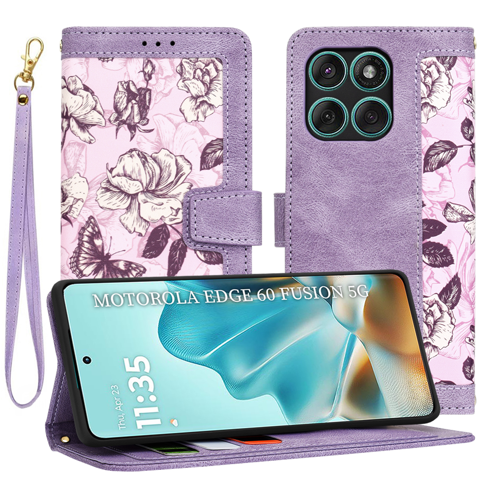 Калъф за Motorola Edge 60 / Edge 60 Fusion - Techsuit FlipCraft - Mysterious Лилав
