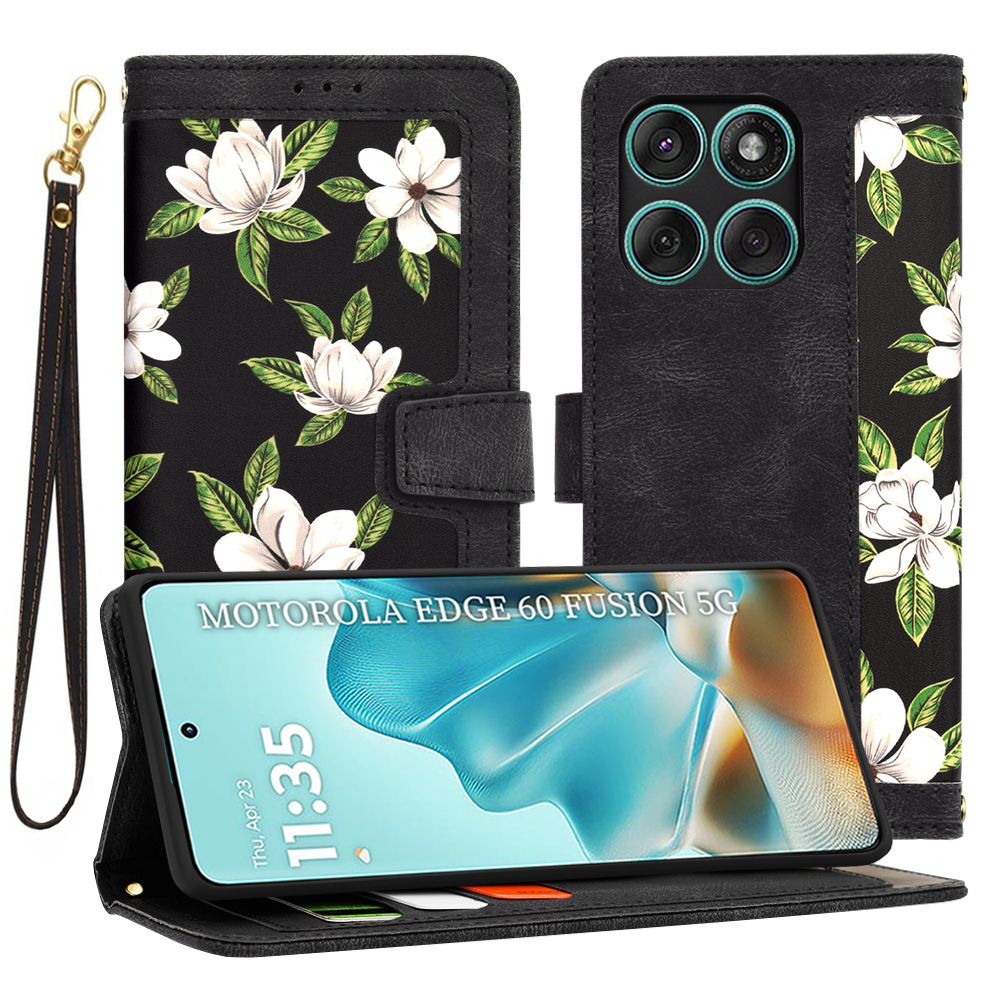 Калъф за Motorola Edge 60 / Edge 60 Fusion - Techsuit FlipCraft - Flowers of the Dawn