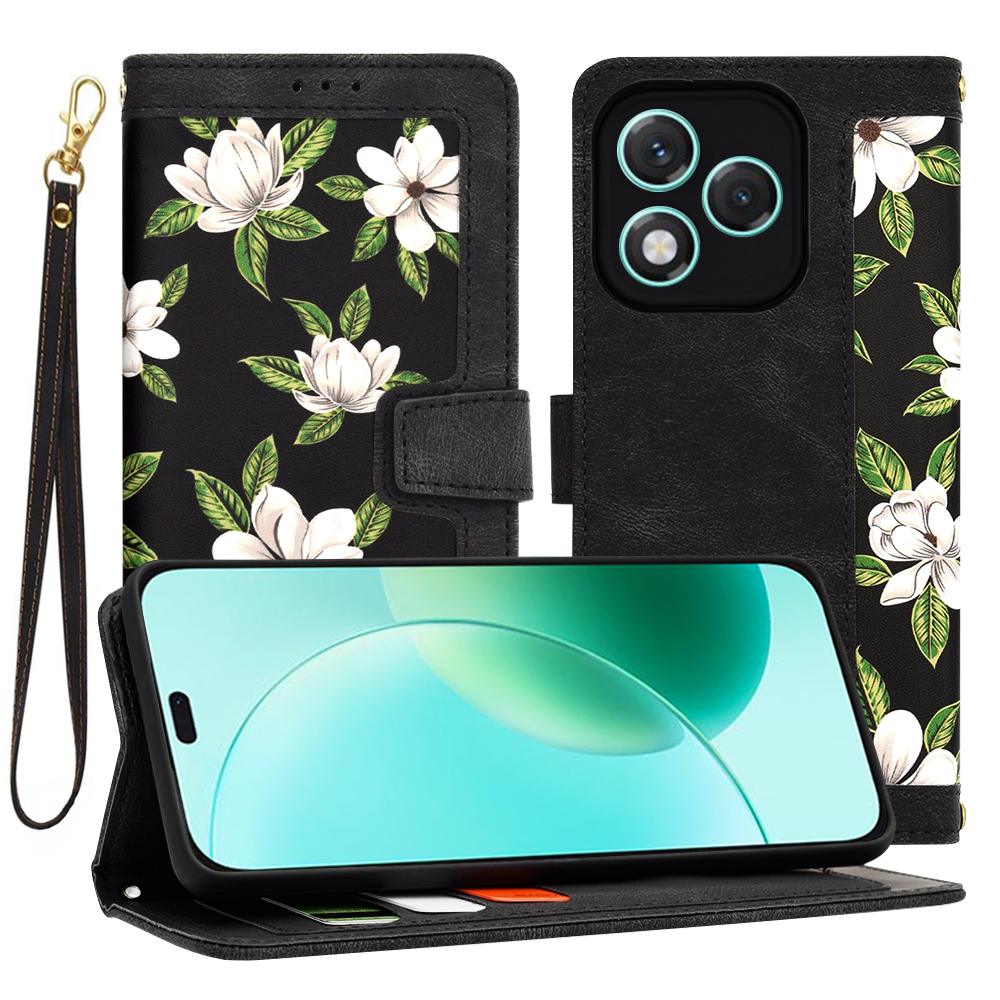Калъф за Honor 400 Lite - Techsuit FlipCraft - Flowers of the Dawn