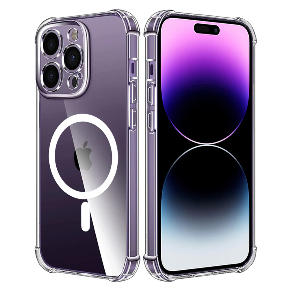 Калъф за iPhone 14 Pro Max - Techsuit Shockproof Прозрачен Silicone MagSafe - Прозрачен