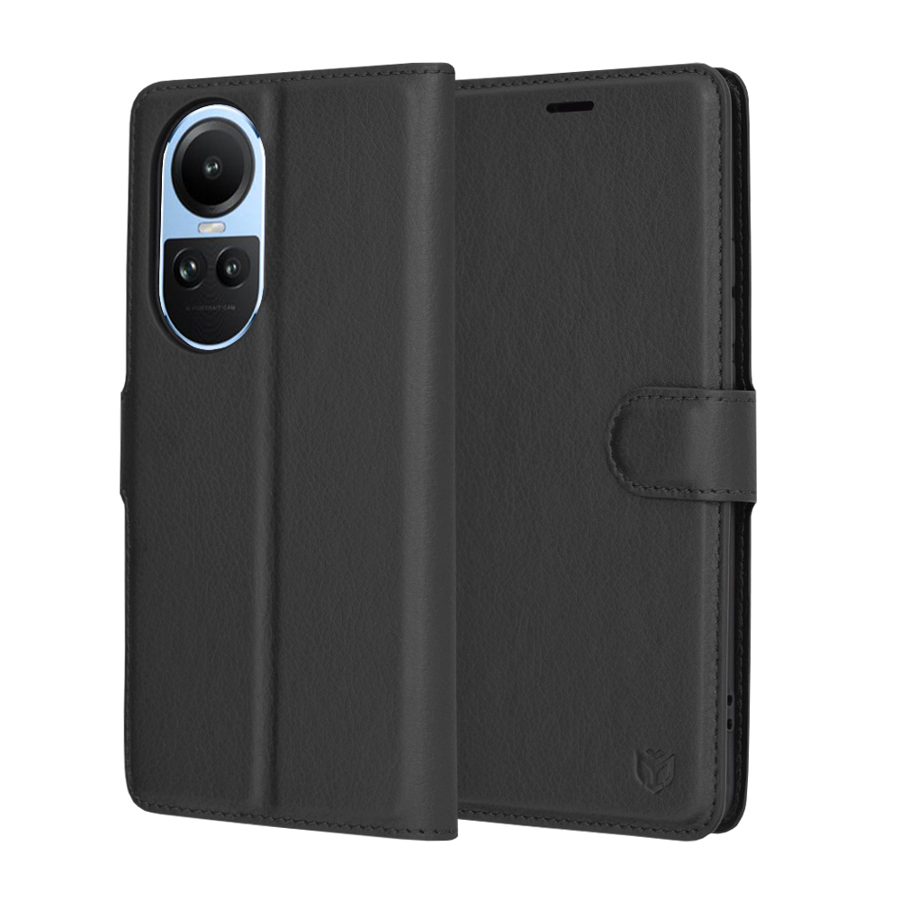 Калъф за Oppo Reno10 / Reno10 Pro - Techsuit Leather Folio - Черен