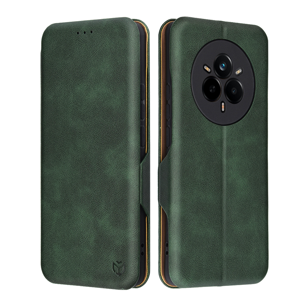 Калъф за Realme 14 Pro - Techsuit Safe Wallet Plus - Зелен