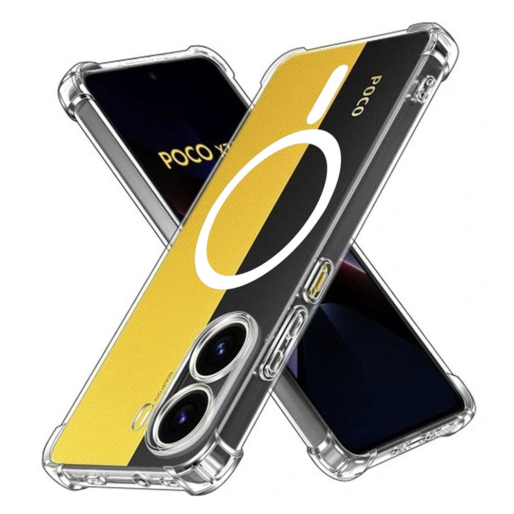 Калъф за Xiaomi Poco X7 Pro - Techsuit Shockproof Прозрачен Silicone MagSafe - Прозрачен