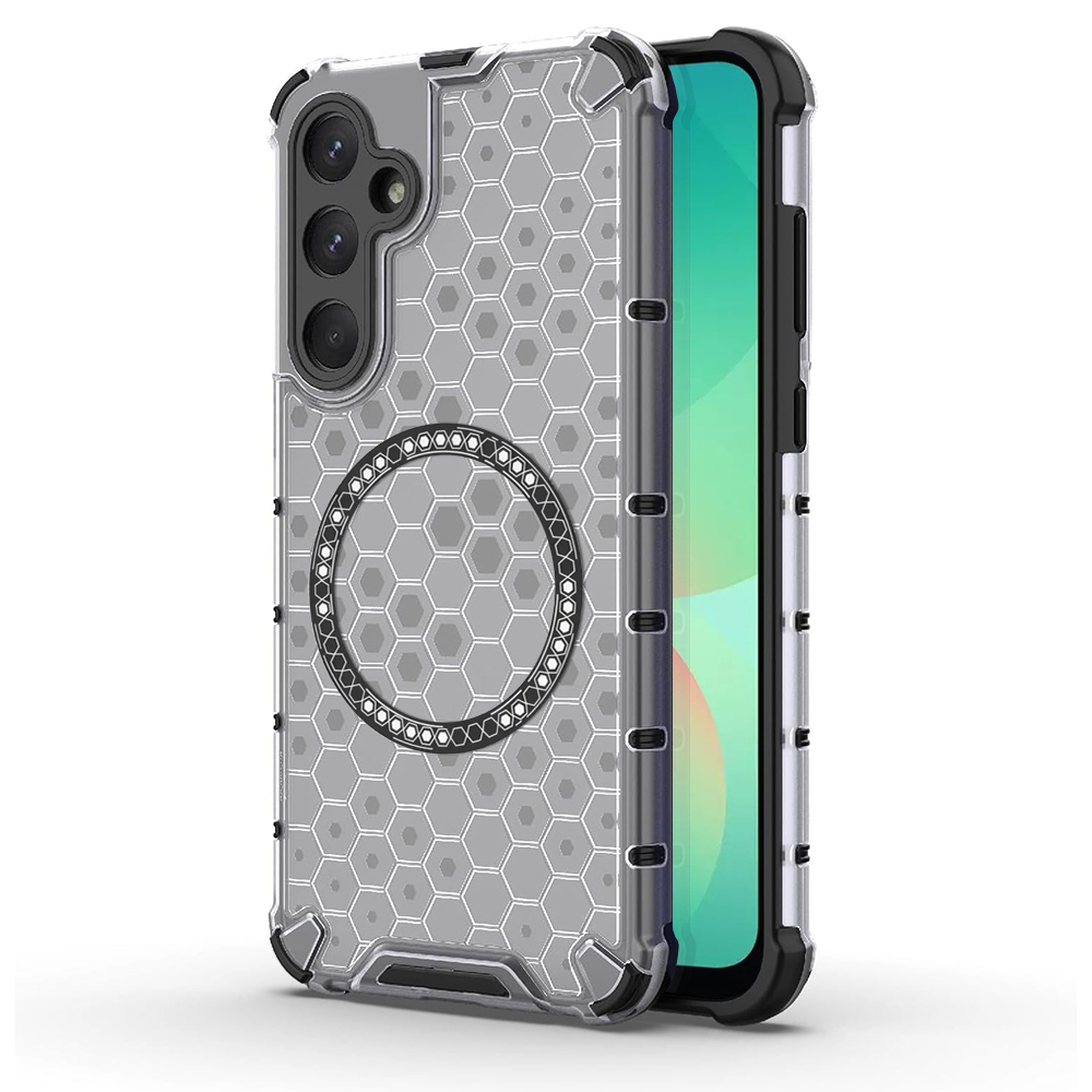 Прозрачен калъф за Samsung Galaxy A26 5G - Techsuit HoneyComb Shield MagSafe - Черен